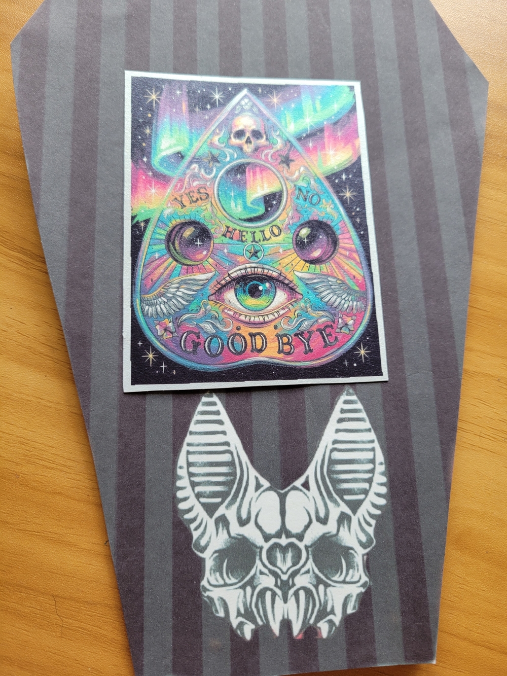 💀NEW💀 Hand Crafted Rainbow Ouija Planchette Fridge Magnet